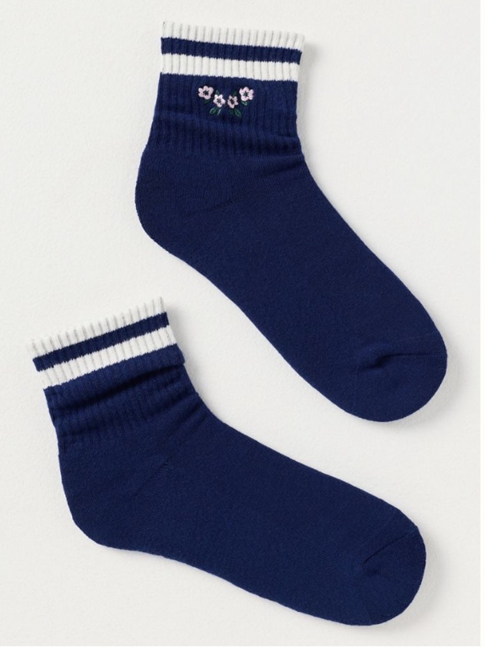 Anthropologie Sporty Floral Crew Socks (3) NWT
